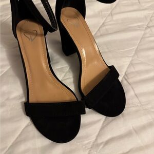 Windsor Black Heels Elegant Block Heel Sandals